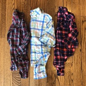 3 Gap button down onesie